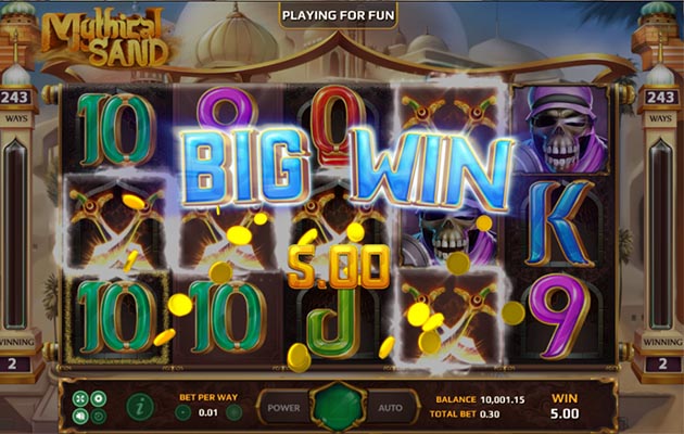 รอบพิเศษลุ้นรางวัล Mythical Sand Mythical Sand Mythical Sand รางวัลแจ็คพ็อค Bog Win